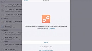 Percentally Pro - Export data to Dropbox