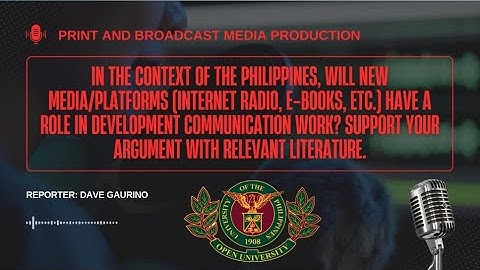 How New Media Platforms Shape Development Communication in the Philippines