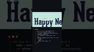 INSANE New year Animation Using JavaScript!