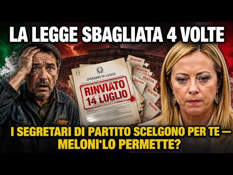 Video MELONELLUM: la legge che RUBA il tuo voto! Perché il 7 luglio è sparita dalla Camera?