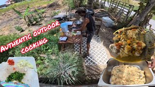 Trinidad 🇹🇹 curry cascadoo ( hassa ) & provisions  cookup 🍛🔥. 