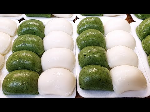 전통시장 떡집, 달인의 다양한 떡 만들기, 바람떡, 반달떡, 꿀떡, 시루떡, 절편, Variety of rice cakes in Korea, Korean Street food