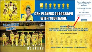 CSK players Autograph with your name💛 | CSK Players Autograph Gift card with your name 🥳