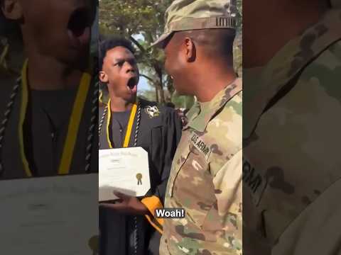 Military Dad Returns Home To Surprise Son At His High School Graduation