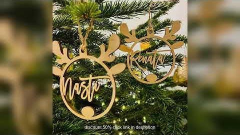 Custom Family Christmas Ornaments Laser Engraved Wood Tree Decor Personalized Xmas Bauble with Names