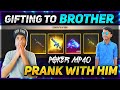 Gifting Poker Mp40 in Small Bro Id || Prank on him 😂