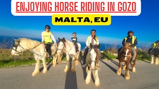 Enjoying Horse riding in Gozo | Malta | Europe | Indianfamilyinmalta |