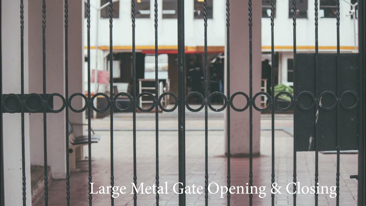 Large Metal Gate Opening and Closing High Quality Sound Effect