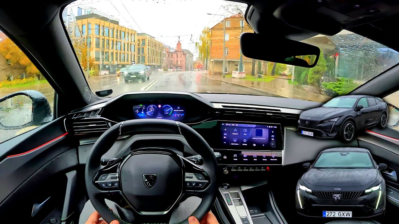 2025 Peugeot e-408 GT 213hp | Rainy day POV Test Drive + EV consumption