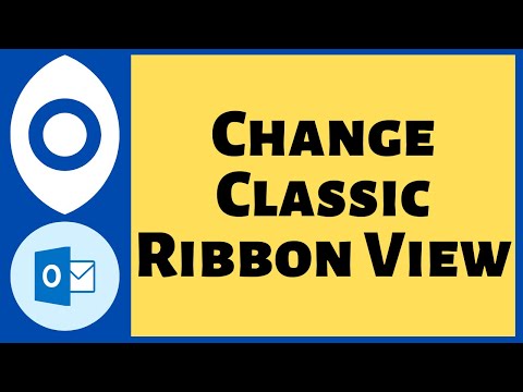 How to Change the Classic Ribbon View in Microsoft Outlook?