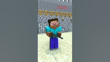 HELP Herobrine Gun Target Shooting (Bones - Imagine Dragons) - Minecraft animation #shorts