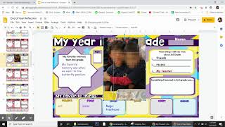 One page end of year reflection - how to for students