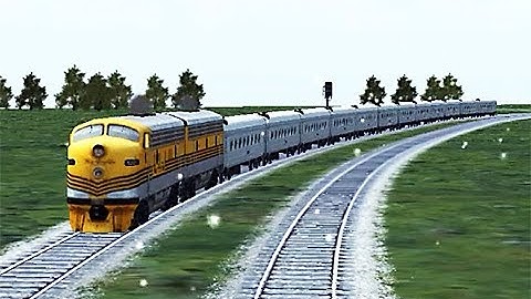 Train Sim - California Coast Using EMD F9 at Snowy Day - Simulasi Kereta Api