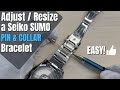 How to shorten Seiko Sumo or Monster pin and collar bracelet!