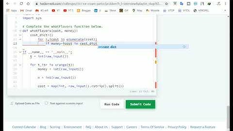 Search problem :- Hash Tables: Ice Cream Parlor solution