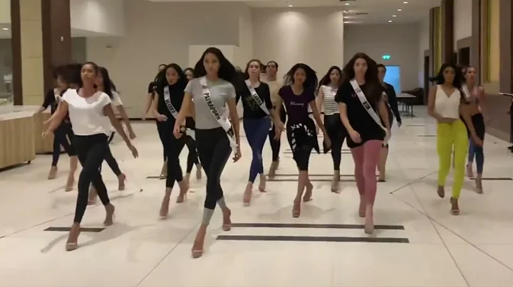stan twitter: miss universe Thailand models walking to 'how you like that' by blackpink