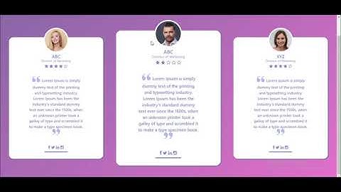 Responsive testimonials section using HTML & CSS Bootstrap.