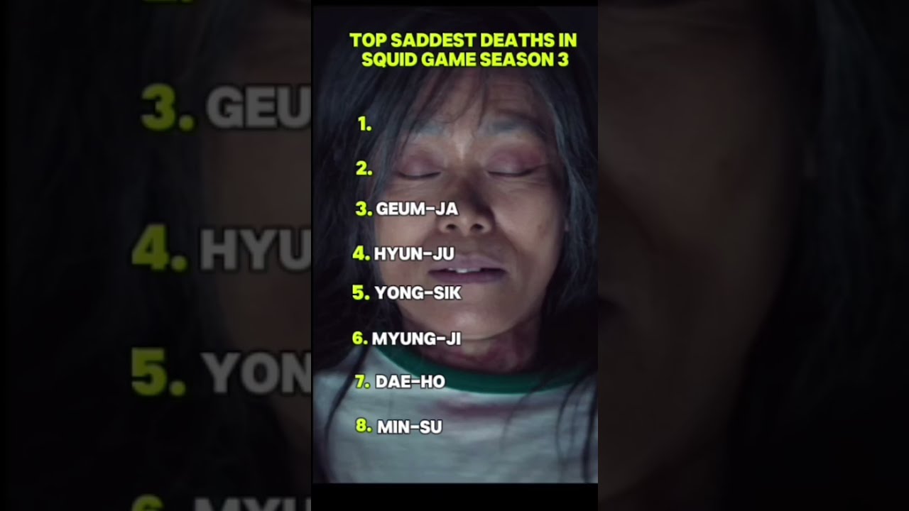 Most Saddest Deaths In Squid Game Season 3 