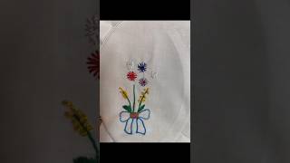 simple hand stitched .. #embroiderydesigns #handembroidery #woolenflower