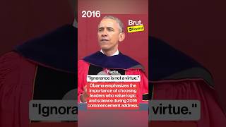 Obama says leaders should value science and facts.