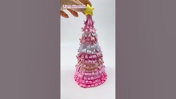 Làm cây thông Noel bằng giấy cho ai không có kẽm nhung nè