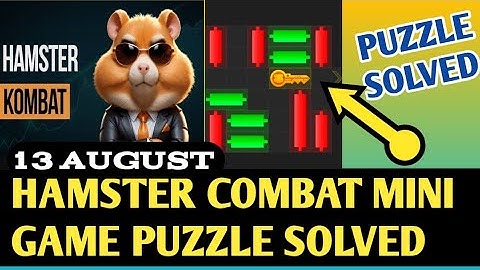 Hamster Kombat Mini Game 13 August | Puzzle Game Solved