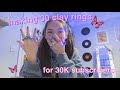 making 30 clay rings for 30K subscribers *kinda