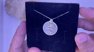 SA1954 - Silver 925 "Jerusalem walls" pendant with Silver 925 "Ani LeDodi VeDodi Li"