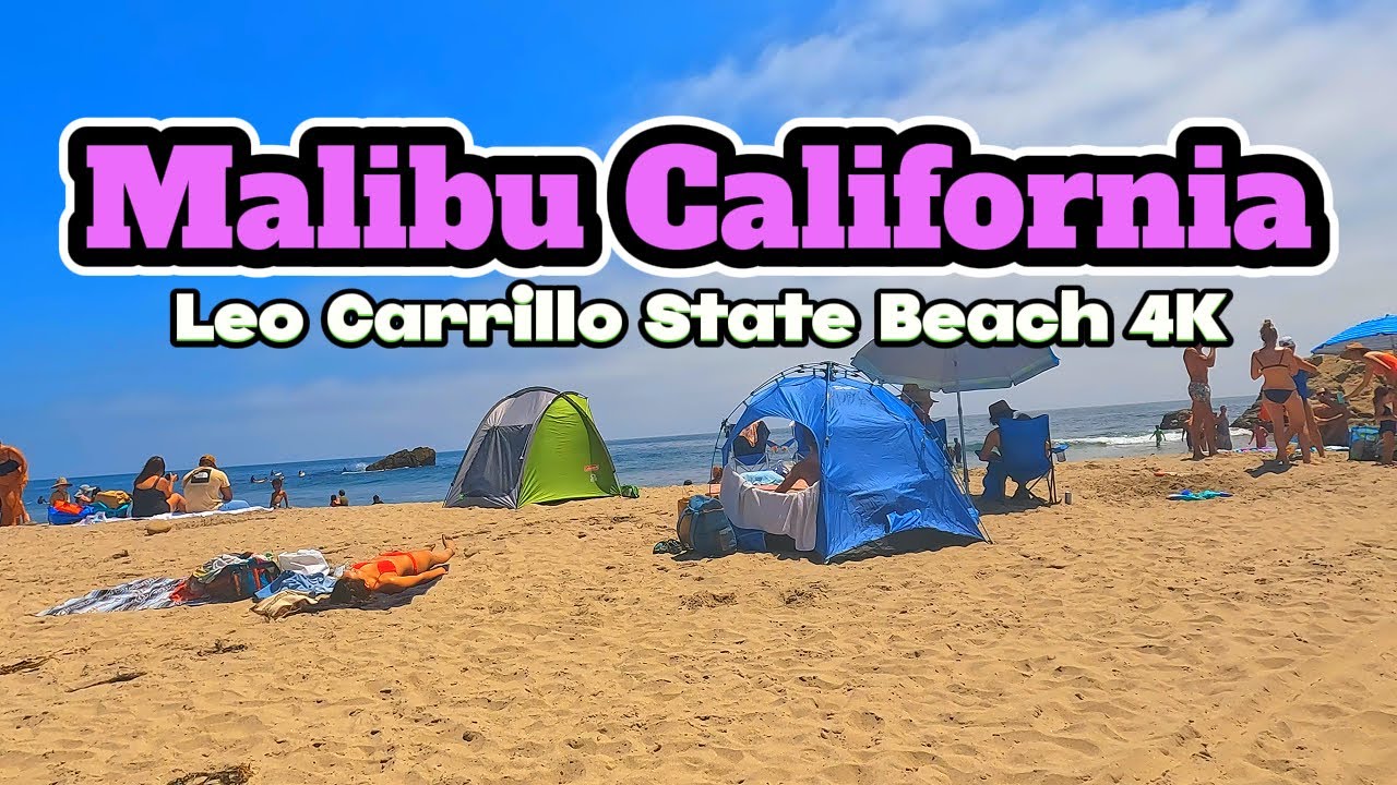 Leo Carrillo State Beach Malibu Walking Tour 4K 🏖️ | California Beach Paradise　マリブ　波音浄化　南カリフォルニア　
