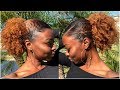 Sleek LOW PUFF on old hair | Avoiding Wash Day