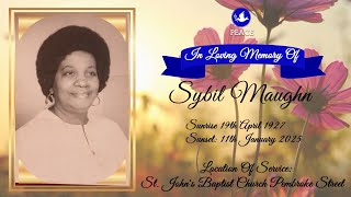 Funeral Tribute Service Of Sybil Maughn
