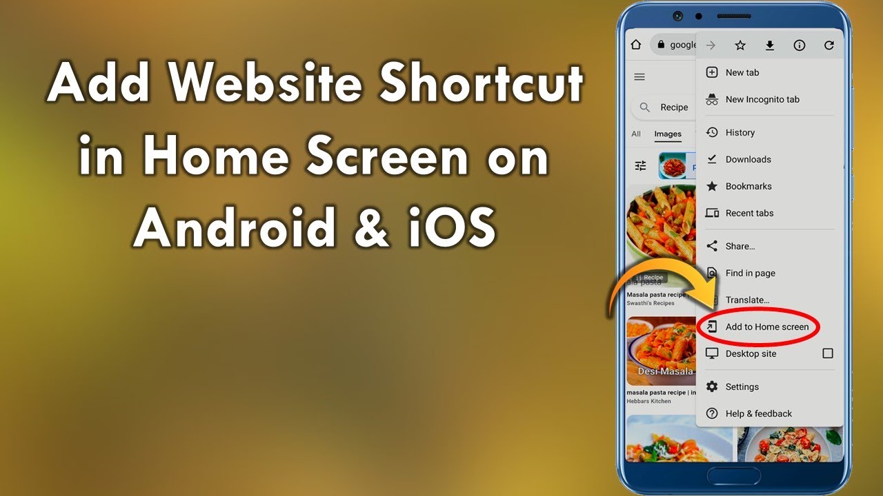 How to Add Website Shortcut in Home Screen on Android & iOS - YouTube