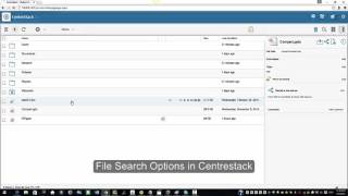 File Search Options in Centrestack