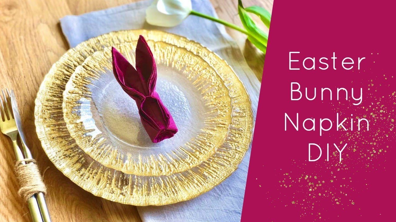 How to Fold Easter Bunny Napkins / Serviettes YouTube