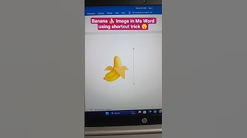 Banana 🍌 Image in Ms Word using shortcut key #msshorts #shorts #excel #vlookup #shortcutkeys