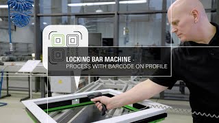 Locking bar machine - Process Flow with Barcode on Profile