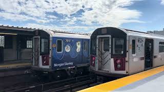 4K⁶⁰: Double R188 7 at 46 St (ft 2025 Morgan Stanley ad-wrap