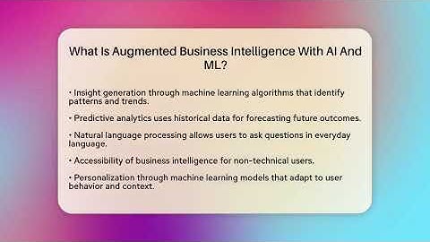 What Is Augmented Business Intelligence With AI And ML? - The SaaS Pros Breakdown