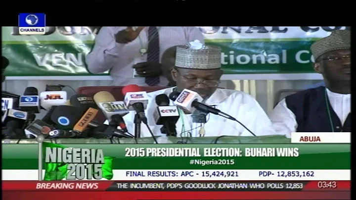 INEC Chairman Declares Buhari As The Winner Of 2015 Presidential Poll