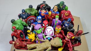 SUPERMAN VS SPIDERMAN VS CAPTAIN AMERICA VS IRONMAN VS HULK VS VENOM SUPERHERO AVENGERS UNBOXING