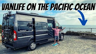 CAMPING NEXT TO THE PACIFIC OCEAN!! Starting Vanlife at South Carlsbad State Park