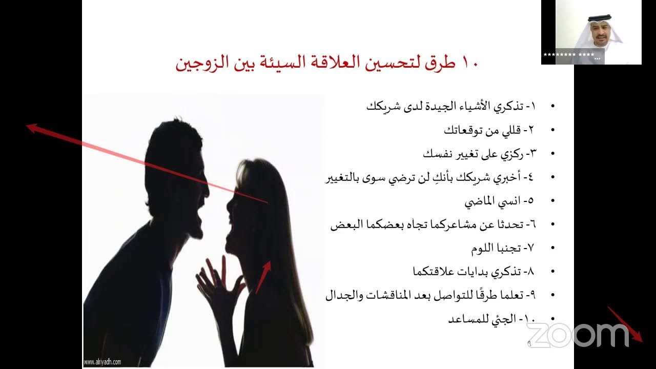 مهارات تحسين العلاقات الزوجية مع د. خليفة المحرزي