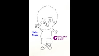How To Draw Rallo Tubbs From Cleveland Show Animation Step By Step