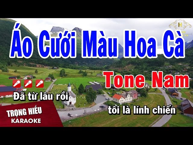 Karaoke Áo Cưới Màu Hoa Cà Tone Nam Nhạc Sống |Trọng Hiếu