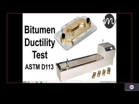 Ductility Test Of Asphalt فحص الممطولية للاسفلت الشد
