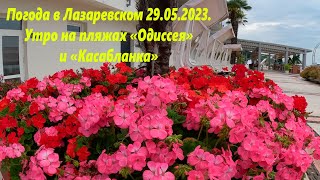 Погода в Лазаревском утром 29.05.2023г. Пляжи 