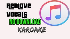 HOW TO REMOVE VOCAL FROM ANY SONG(KARAOKE) NO DOWNLOAD/ ONLINE  - Durasi: 2:15. 