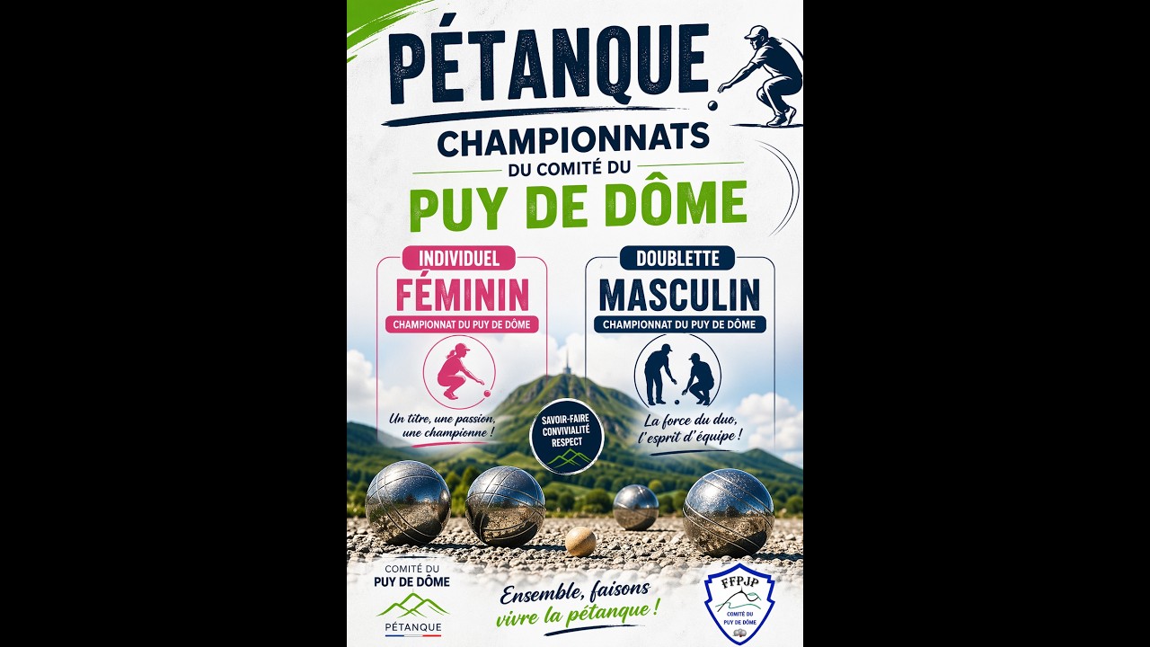 Miniature : Championnat doublette masculin du PUY DE DÔME 2026 EN DIRECT