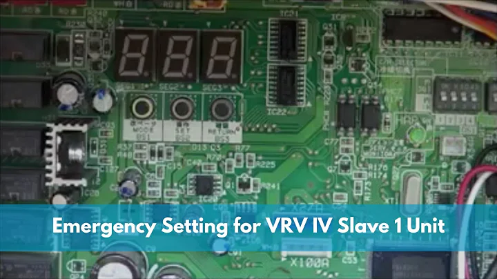 Emergency Setting for VRV IV Slave1 Unit Inverter 2 Compressor Failure