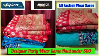 ?Latest Saree Haul 2020?Flipkart Designer Partywear Saree Haul|Sarees Online